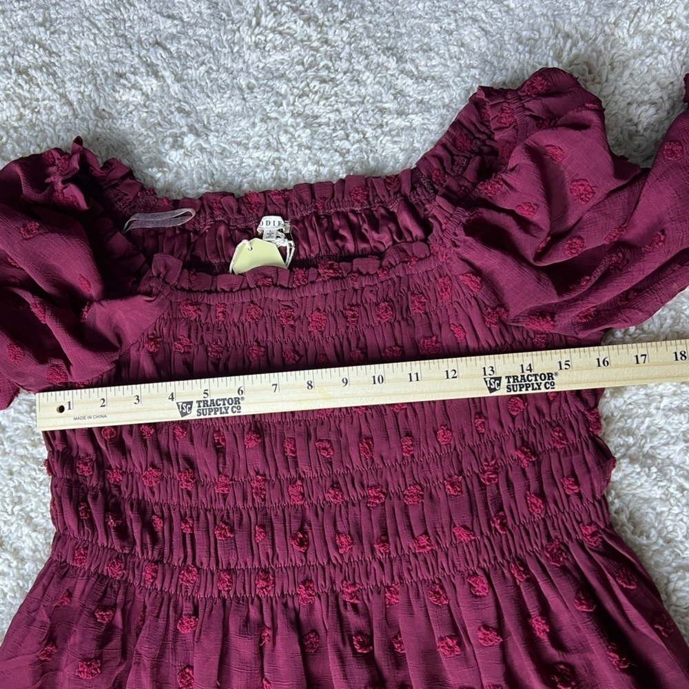 Women’s Large Jodifl Elegant Burgundy Dress NWT - Picture 4 of 8